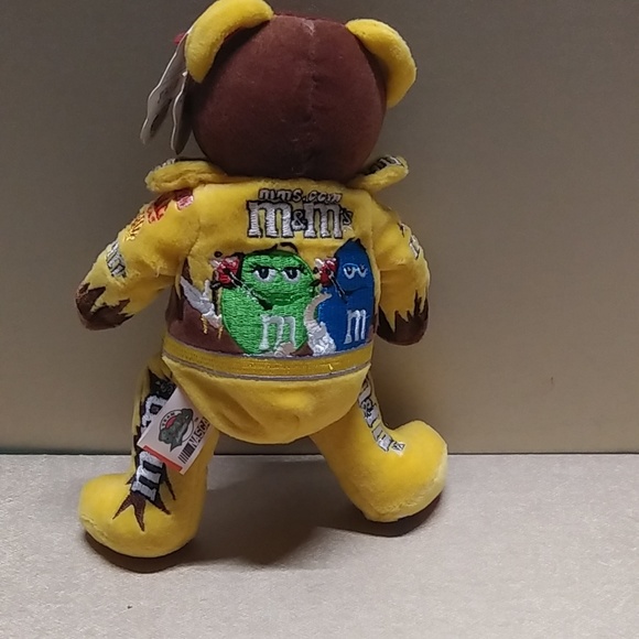 2003 M&M's Nascar Authentic Team "Speed Bears" Beanie #38 Elliott Sadler NWT - Picture 2 of 3